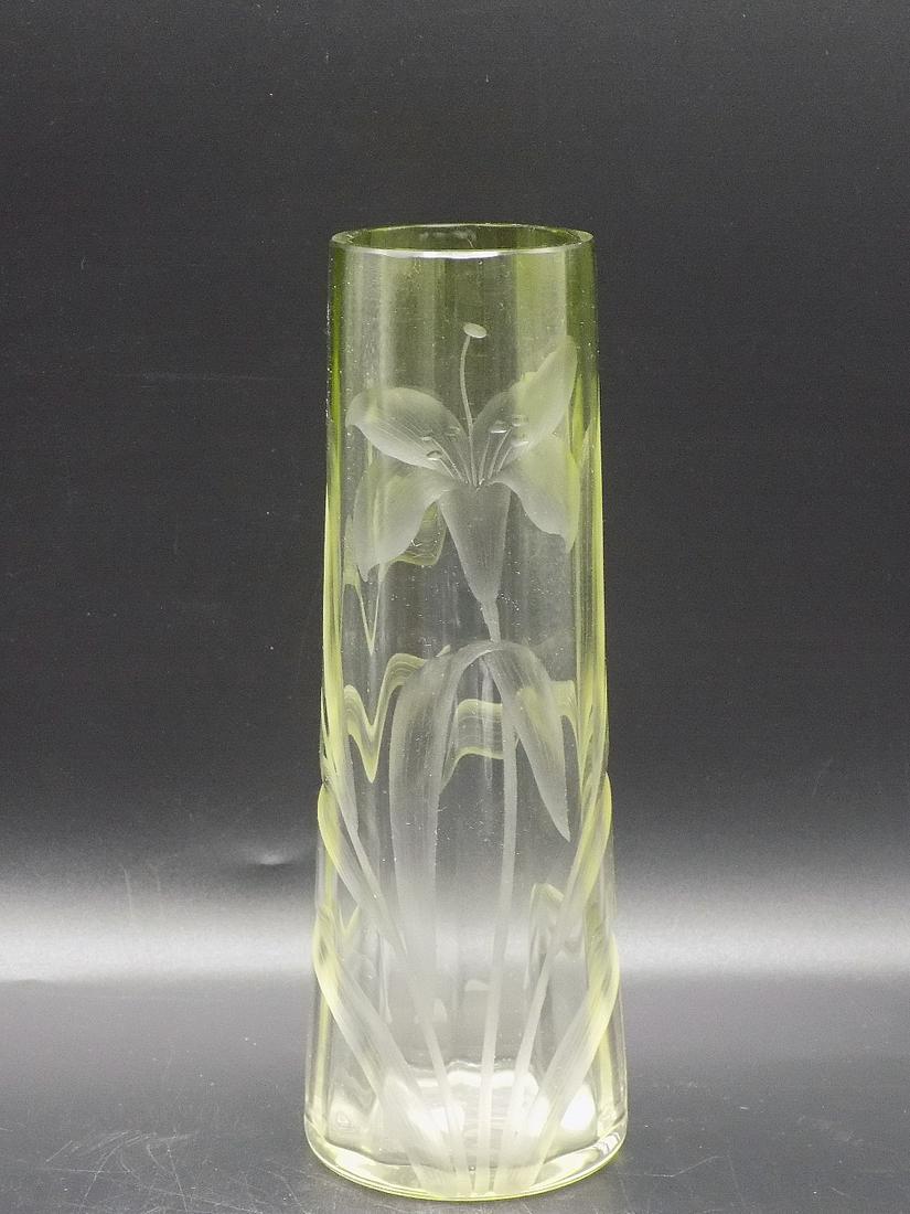 Beautiful Moser intaglio cut art glass vase (1 of 6)