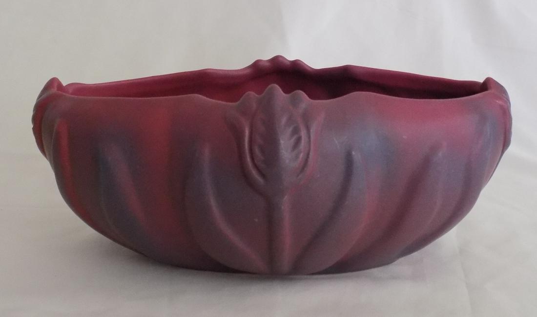 Vintage Van Briggle art pottery center bowl with flower (1 of 10)