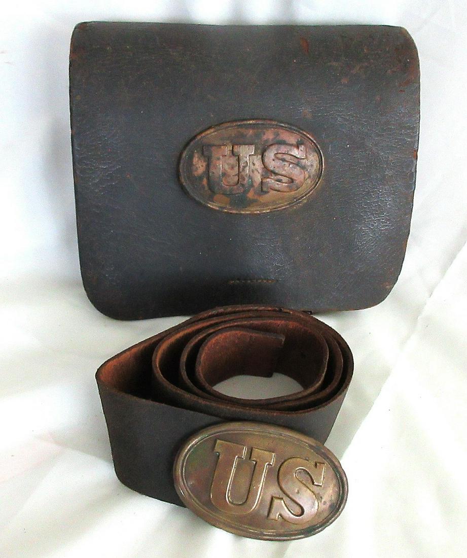 Civil War US Military Ammo Pouch and Belt (1 of 12)