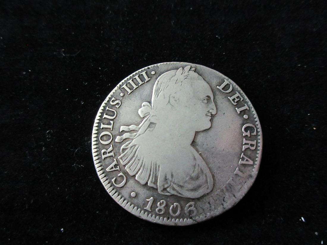 1805 & 1806 8 reales Spanish Colonial silver coins (1 of 4)