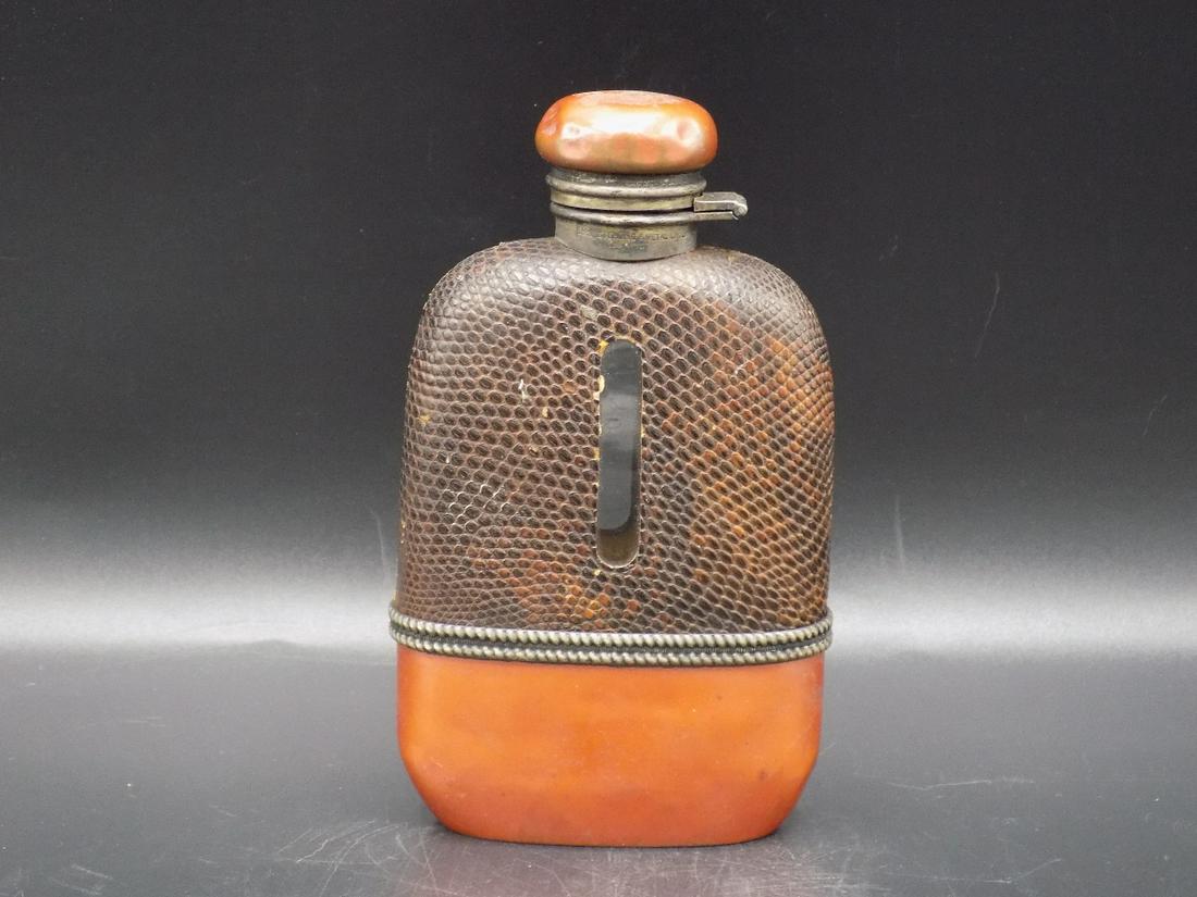 Vintage sterling and metal pocket flask (1 of 9)