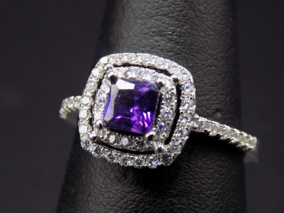 Beautiful 2 cwt. topaz and amethyst .925 sterling ring (1 of 6)