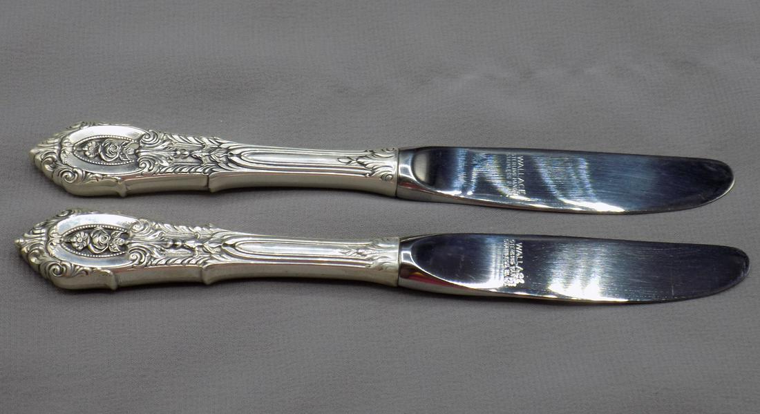 2  Vintage Wallace Rose Point sterling butter (1 of 3)