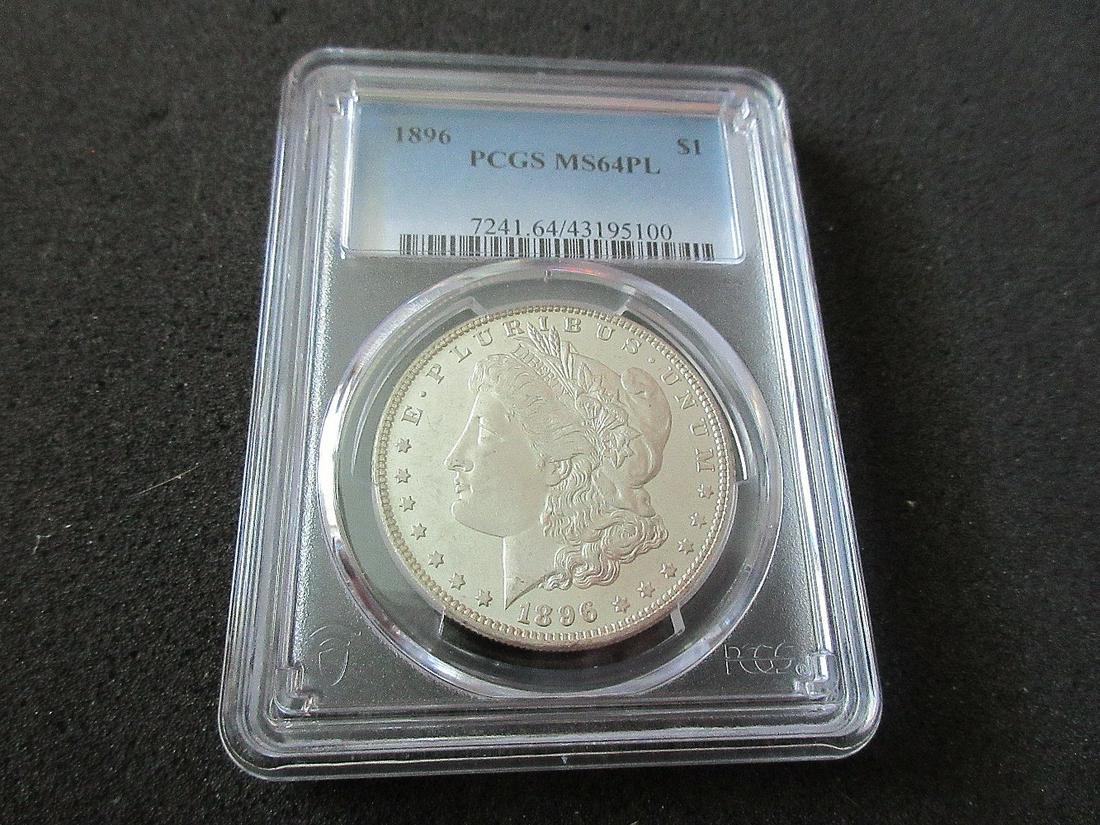 1896 MS64 Proof like PCGS graded Morgan dollar (1 of 5)