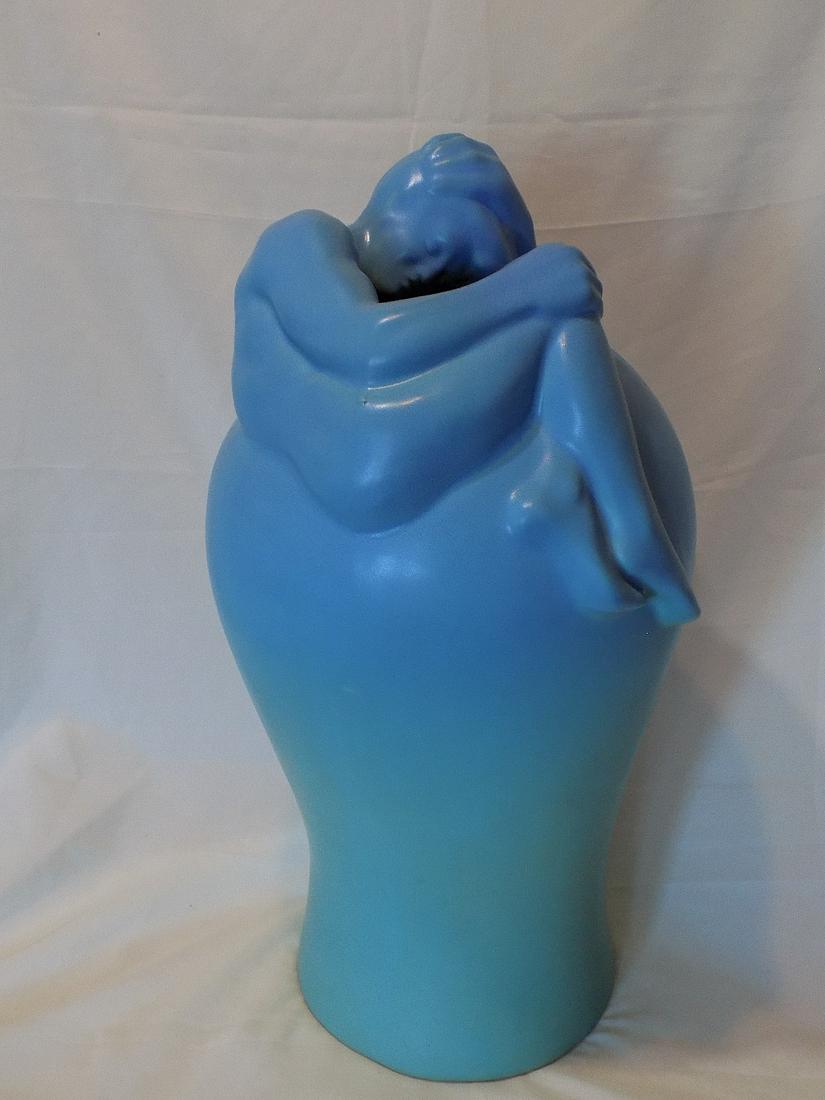 Large Van Briggle Despondency art pottery vase (1 of 6)