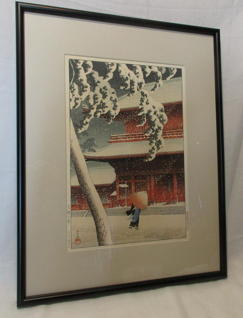 Splendid vintage Artist Signed Woodblock print.  Hasui Kawase (1 of 20)