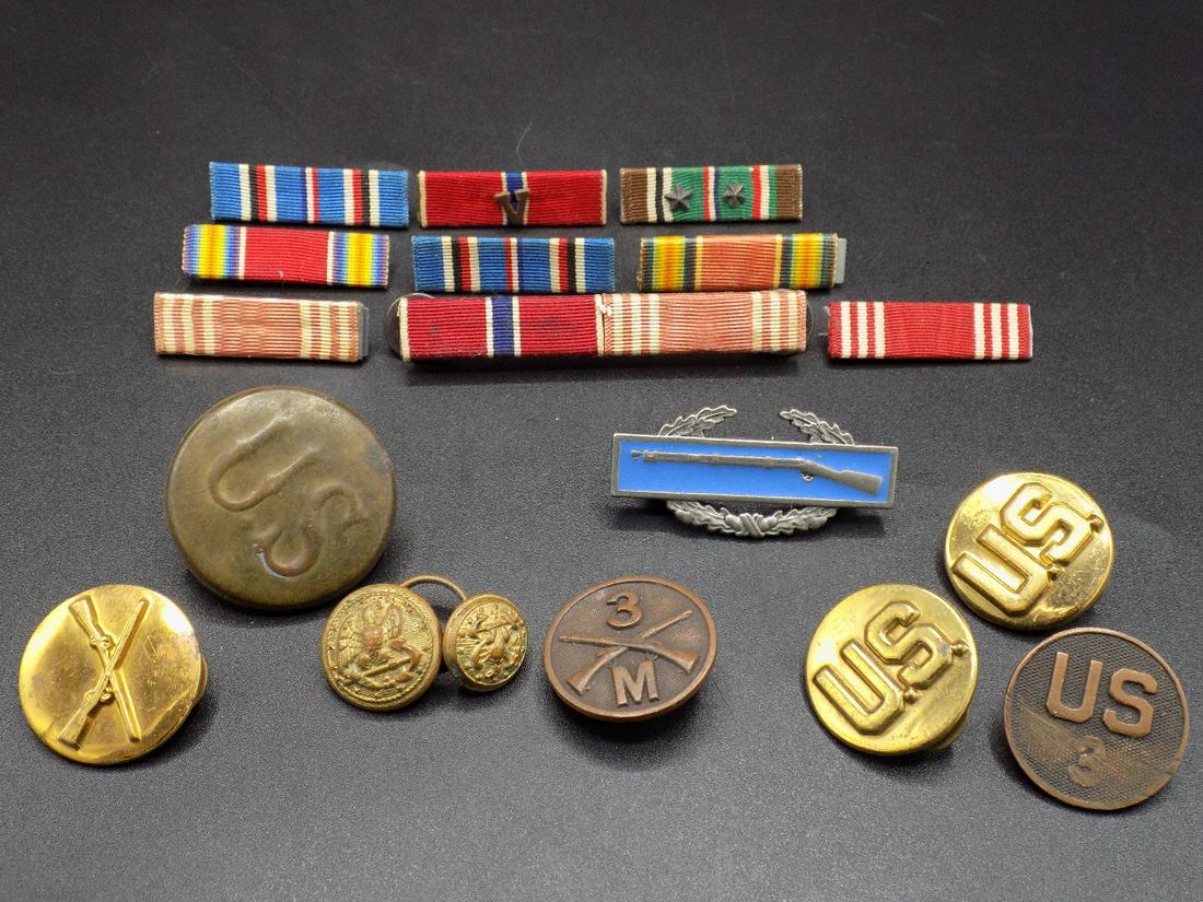 Vintage Military US Ribbons & Buttons Collection (1 of 7)