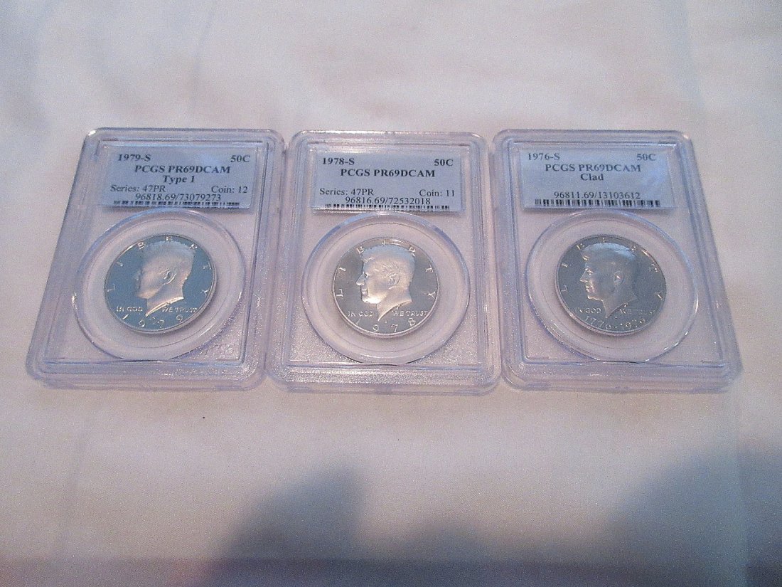 PCGS graded Kennedy half dollars. (1 of 6)