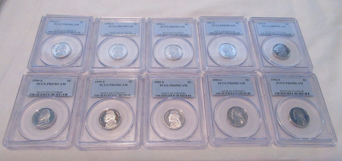 10 PCGS graded Jefferson nickels (1 of 11)