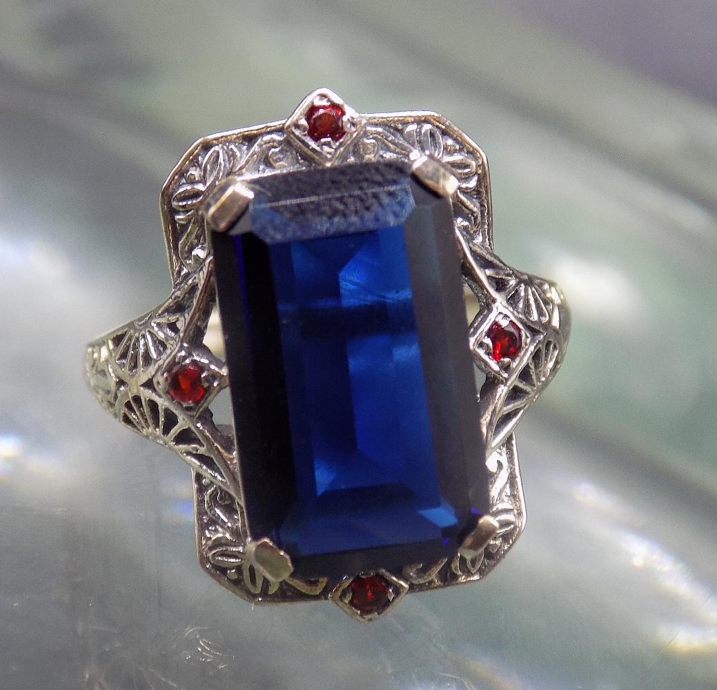 12 cwt. sapphire & ruby .925 sterling silver (1 of 6)