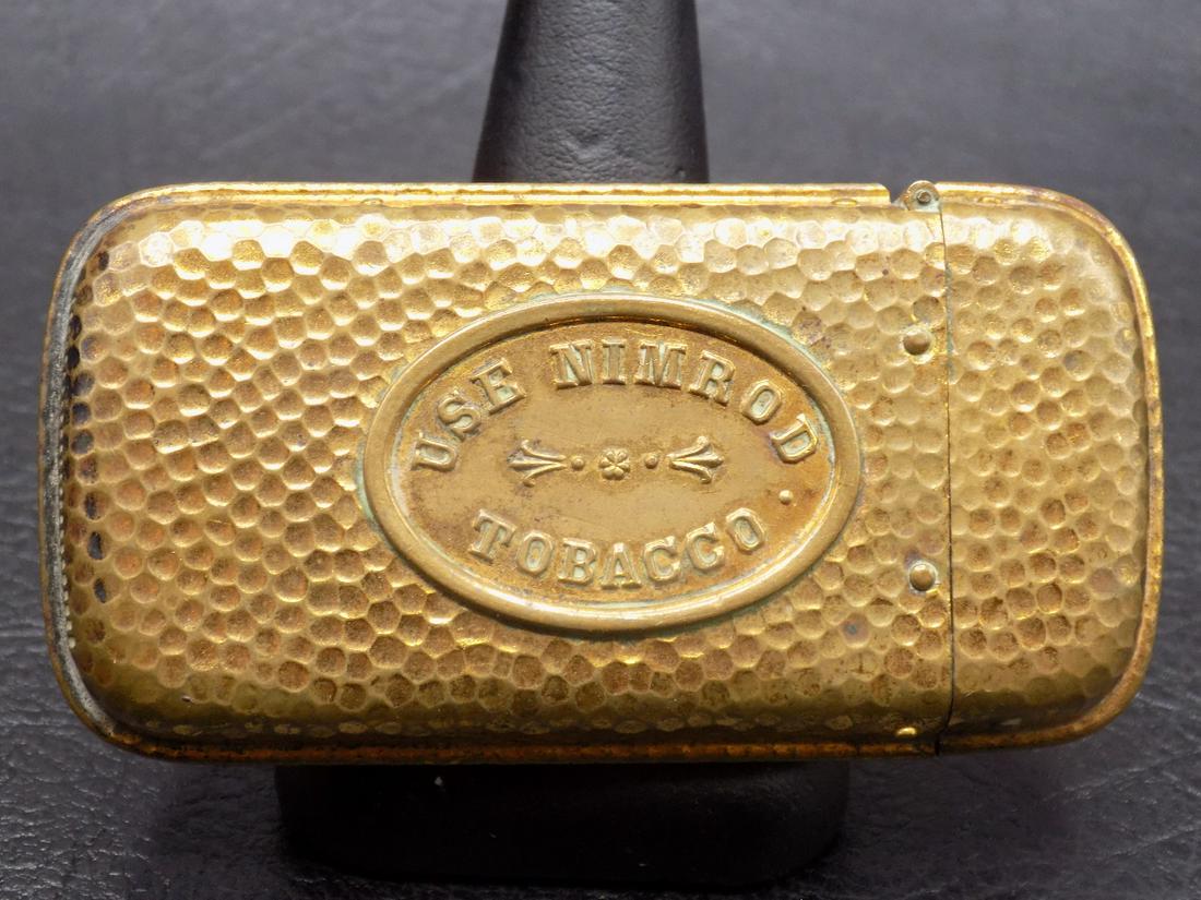 Vintage Nimrod Tobacco advertising match safe holder (1 of 4)