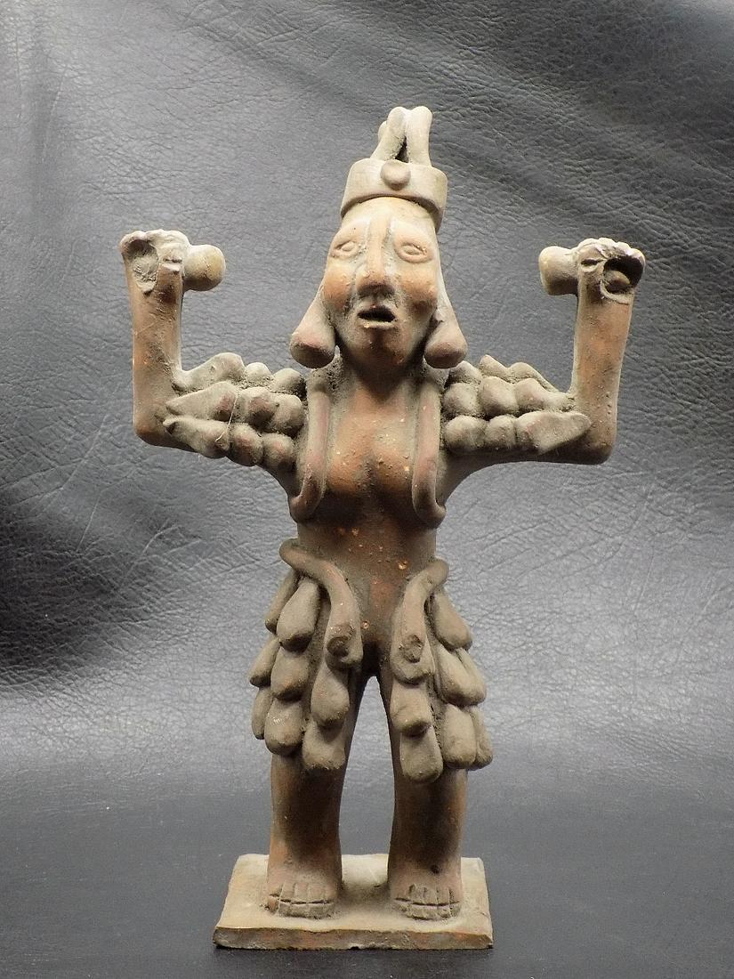 Unusual pre-Colombian figural effigy. (1 of 13)