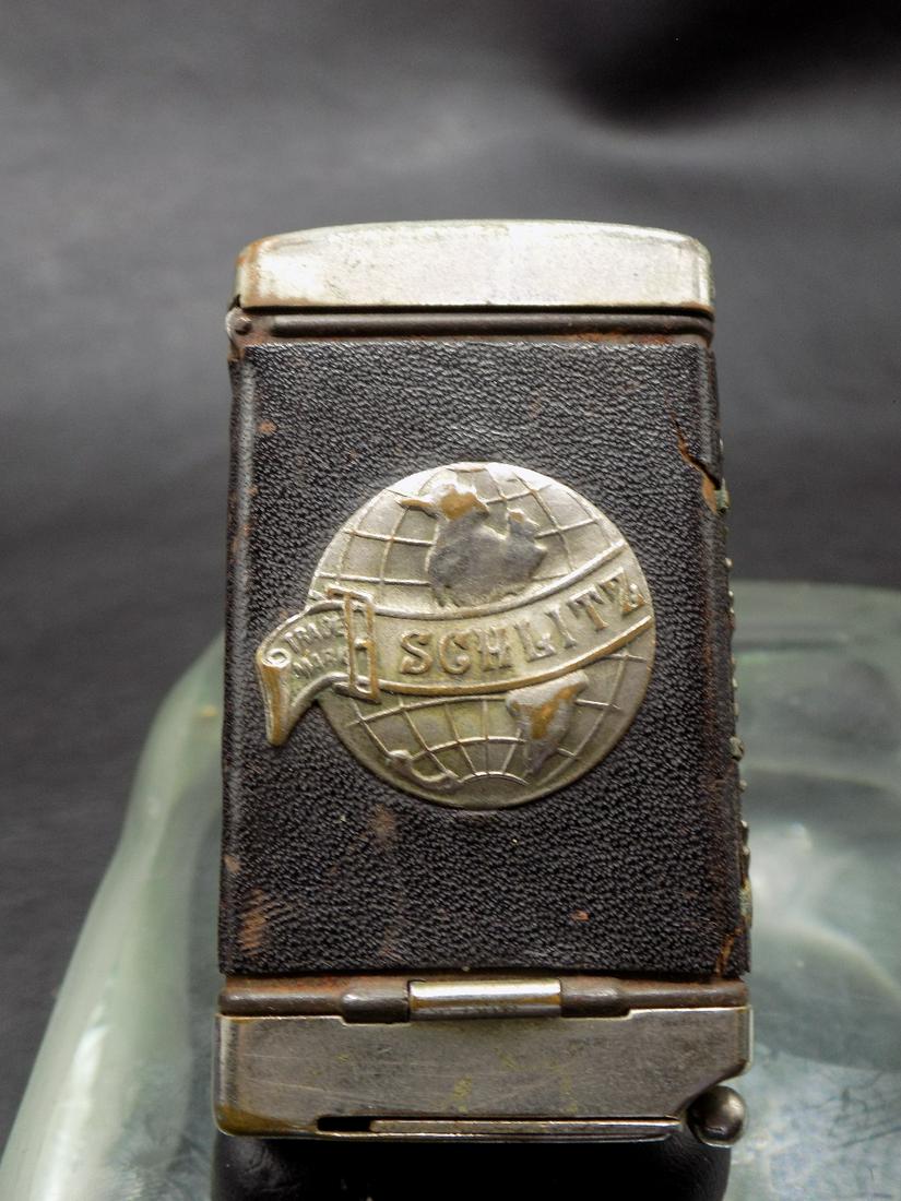 Antique Schlitz advertising match safe with cigar cutter (1 of 7)