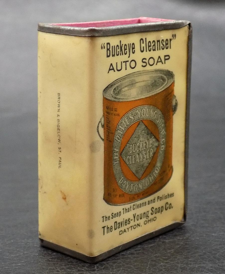 Vintage Buckeye Cleanser Auto Soap advertising match box holder (1 of 7)
