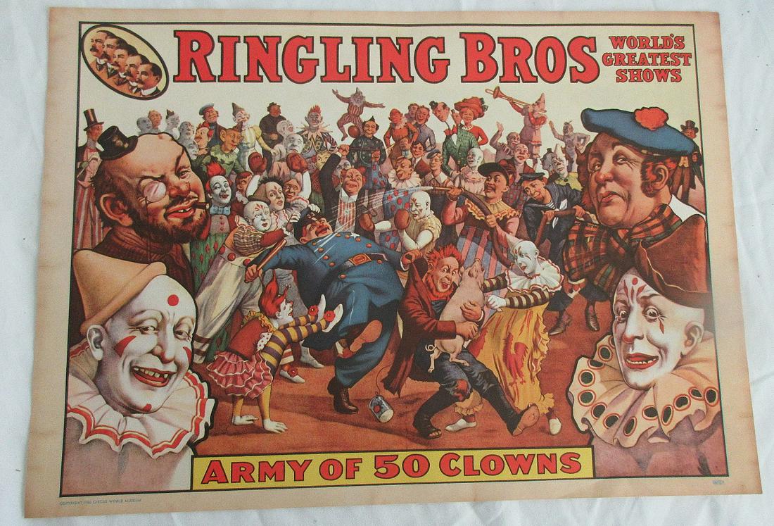 Ringling Bros World’s Greatest Shows Army of 50 Clowns Circus Poster (1 of 6)