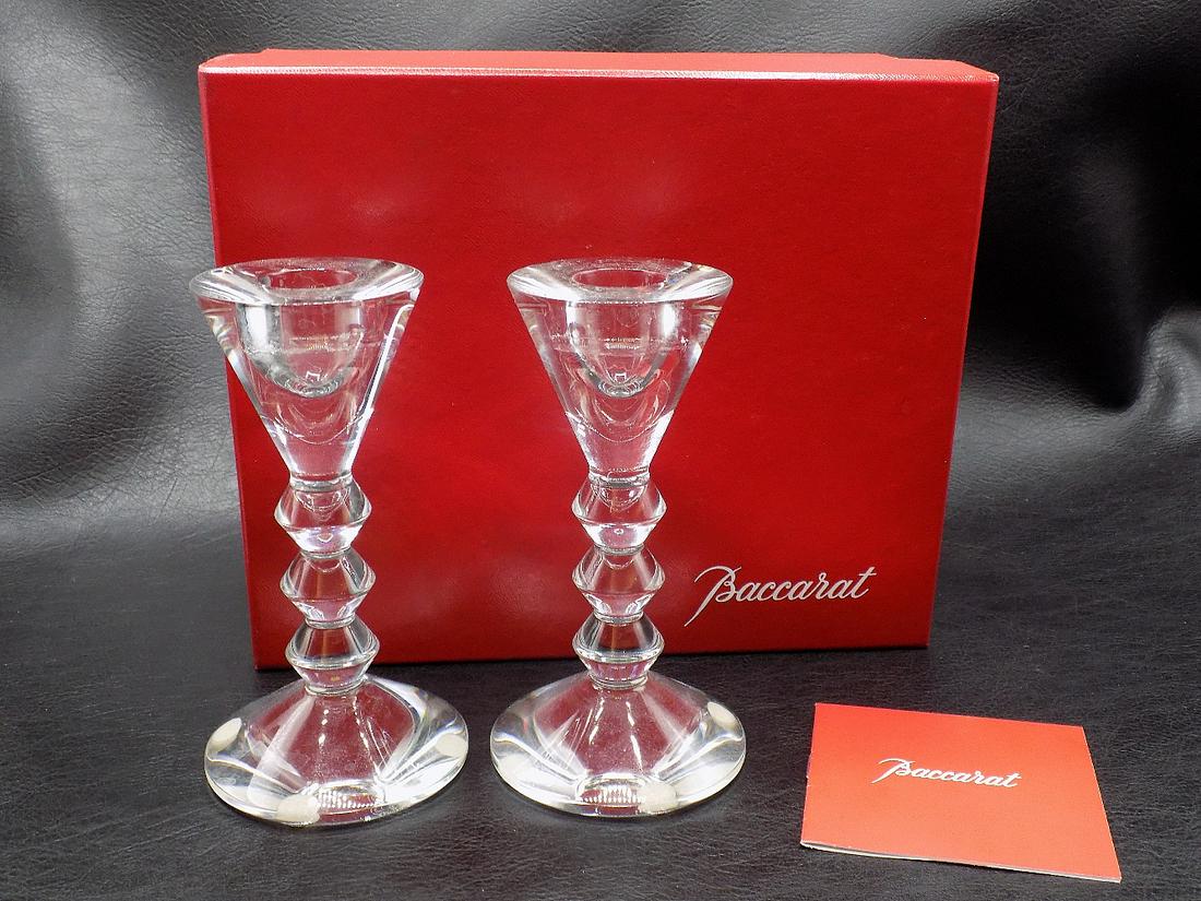Signed Baccarat Vega candlesticks in original box (1 of 10)