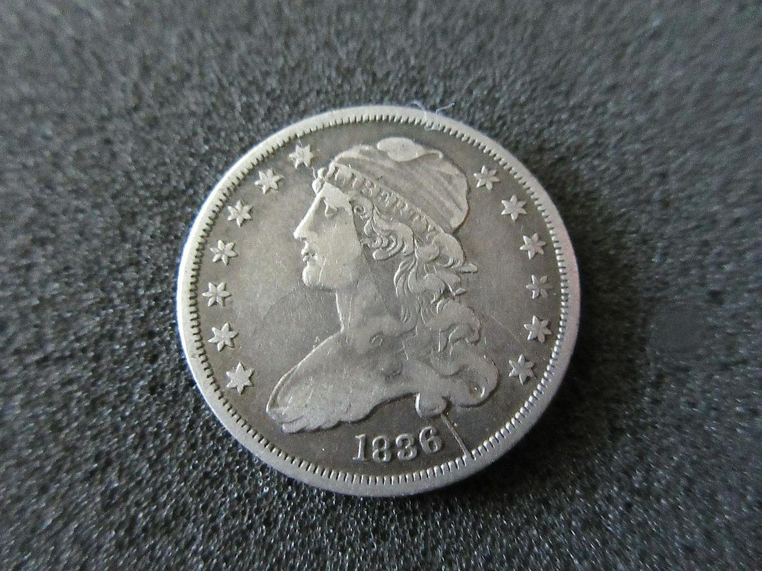 1836 American Bust quarter.  VF-XF (1 of 2)