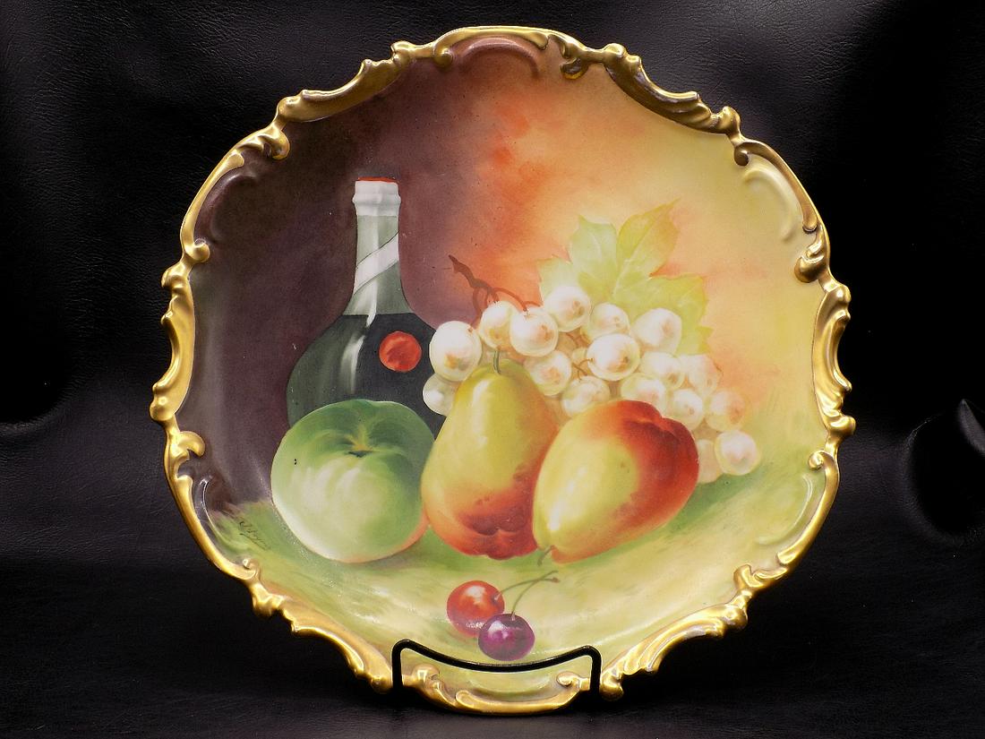 Artist signed Limoges Coronet hanging wall plaque. (1 of 8)