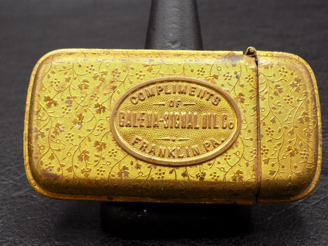 Antique advertising decorated match safe (1 of 5)