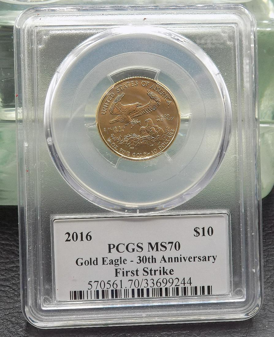 2016 $10. Gold Coin.  Graded PCGS MS70 (1 of 5)