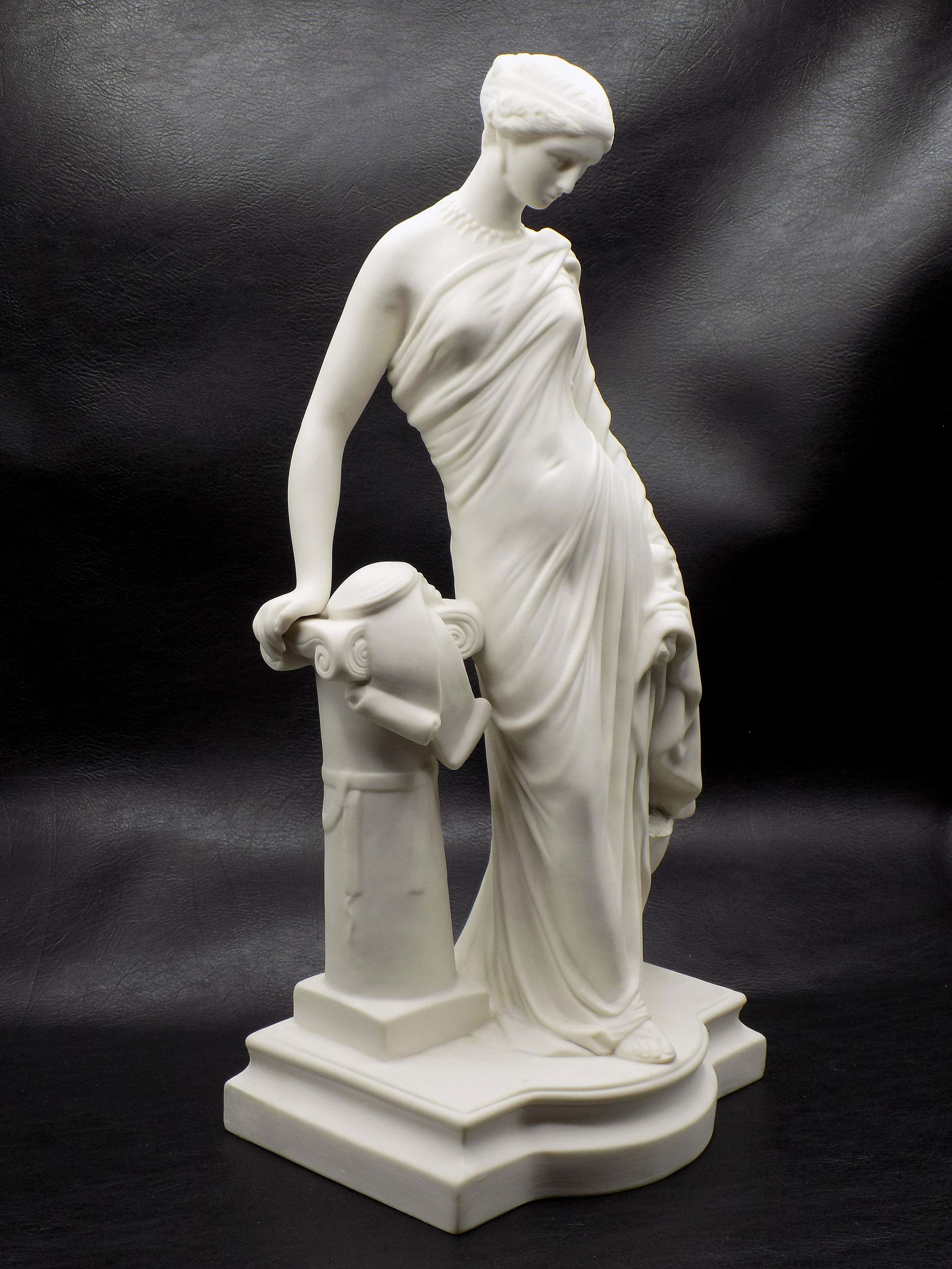 Elegant antique figural statue of lady.  Porcelain (1 of 12)