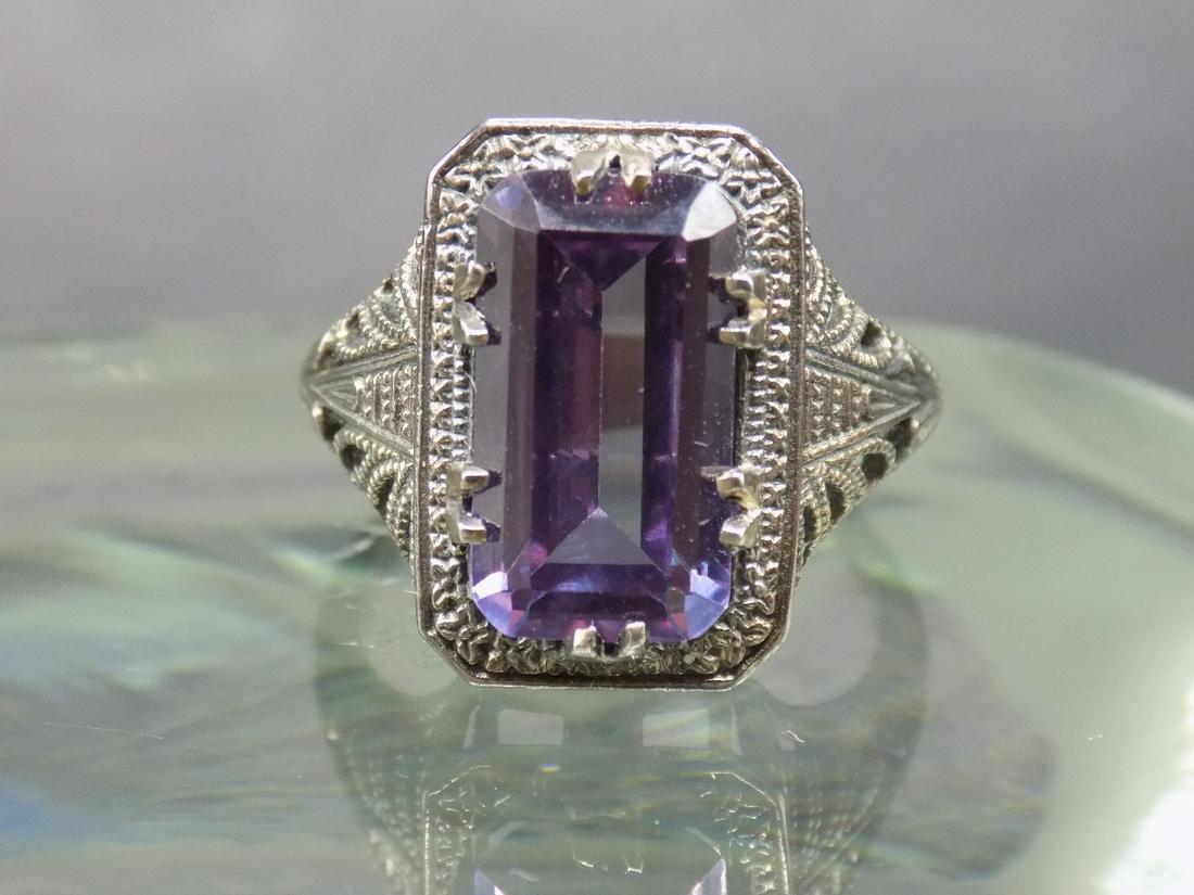 Beautiful 10 ct alexandrite filigree sterling ring (1 of 5)