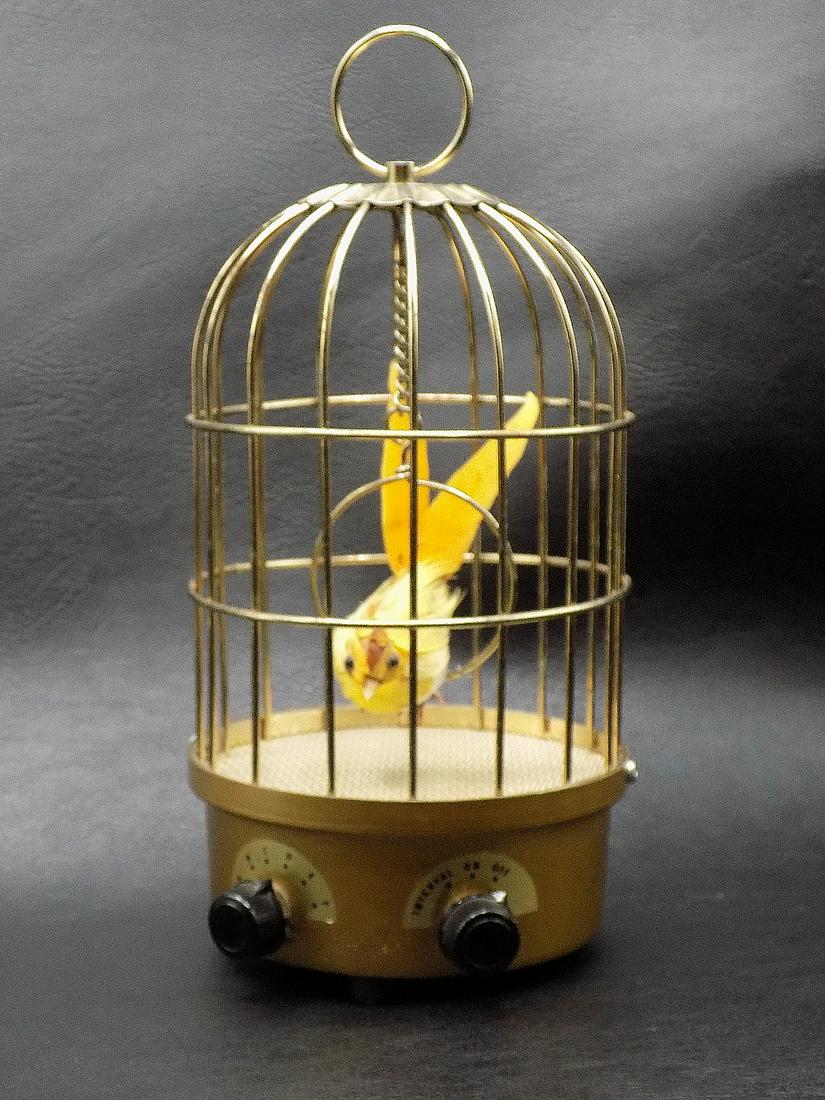 Vintage singing & chirping bird in cage.  Works (1 of 8)