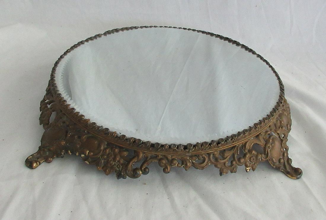 Ornate antique plateau mirror Jewelry store on bottom (1 of 6)