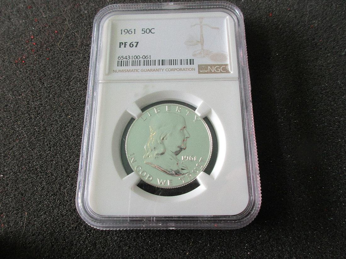 1961 Silver Half Dollar Graded NGC Proof 67 Coin: 1961 Silver Half Dollar Graded NGC Proof 67 Coin