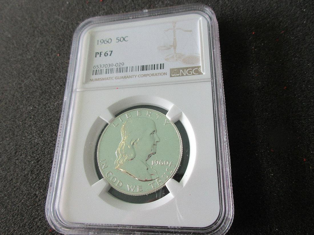 1960 Silver Half Dollar Graded NGC Proof 67 Coin.: 1960 Silver Half Dollar Graded NGC Proof 67 Coin.
