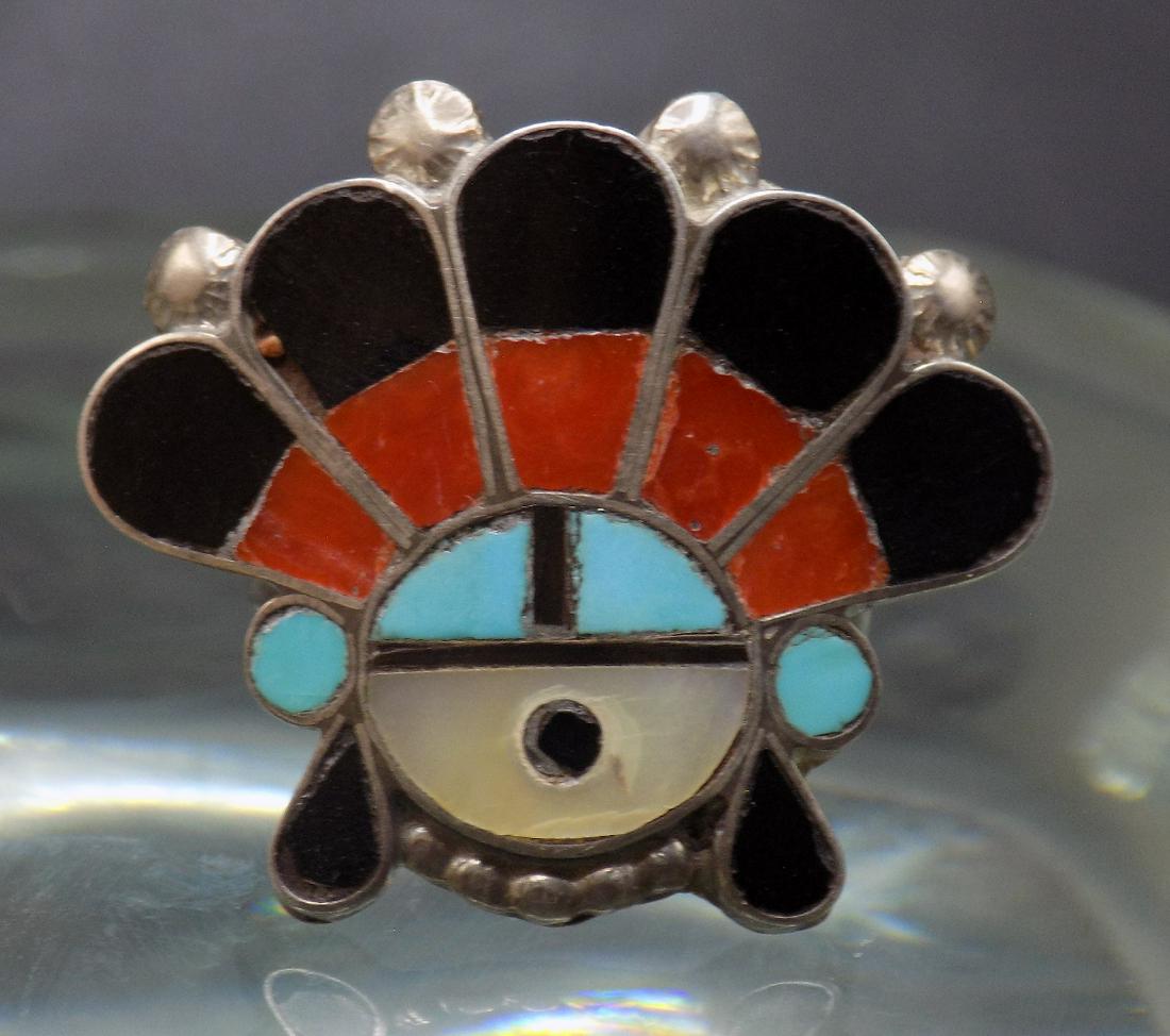 Beautiful Native American Indian Zuni sterling silver ring (1 of 4)