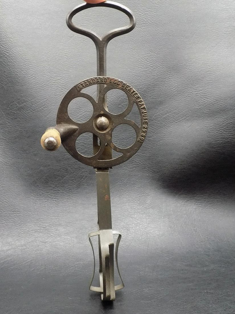 Rare dated 1880 lay down egg beater (1 of 5)