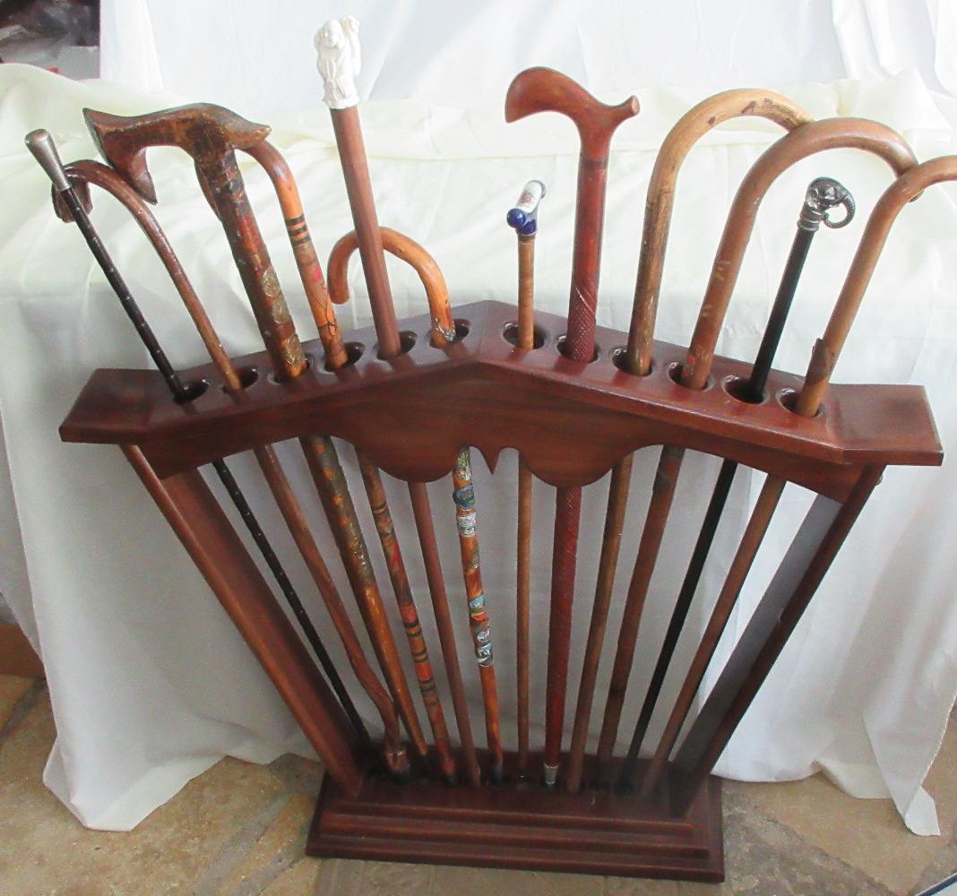 Fabulous mahogany cane rack (1 of 3)