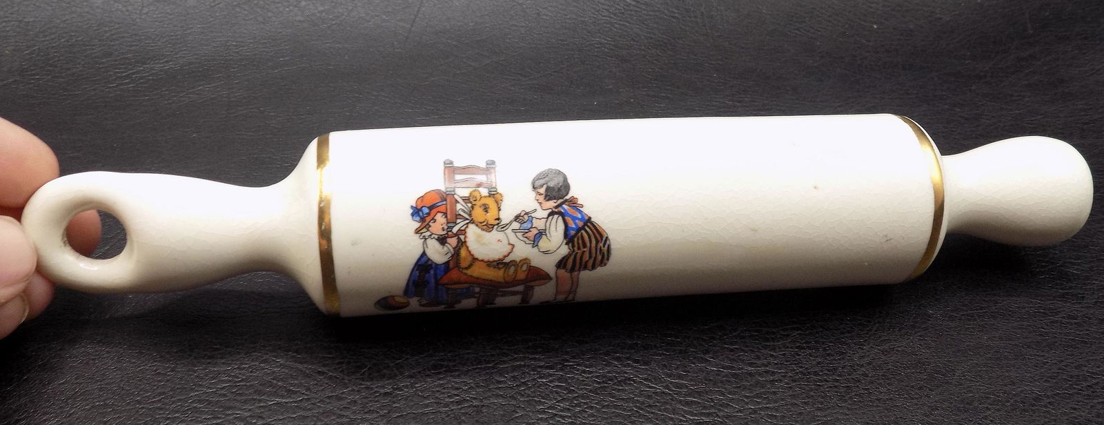Rare Child’s Nursery Rhyme rolling pin (1 of 4)