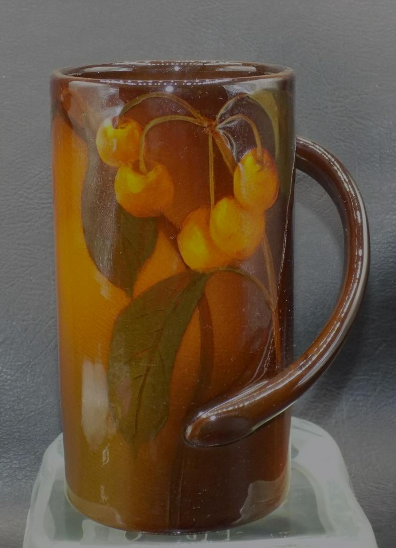 Lovely Vintage signed Rookwood art pottery mug: Lovely Vintage signed Rookwood art pottery mug. Artist signed. In very good as found condition. Beautiful colors. Great quality and detail . Measures 5 5/8 inches tall