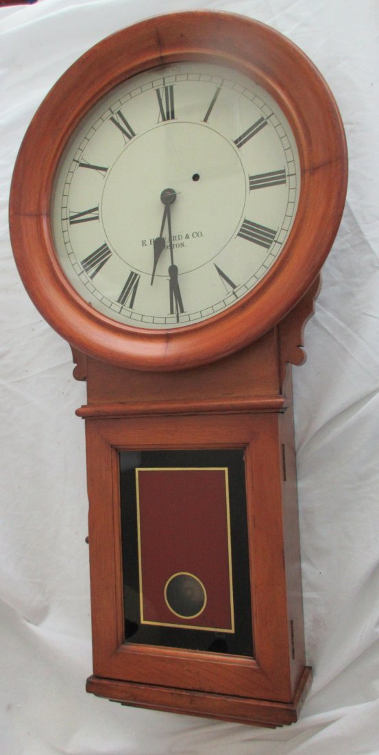 Marvelous antique Howard # 70 wall clock: Marvelous antique Howard # 70 wall clock. In good original finish and running at time of listing. In good original as found condition. Original dial and works and weight. Beautiful colors with great q