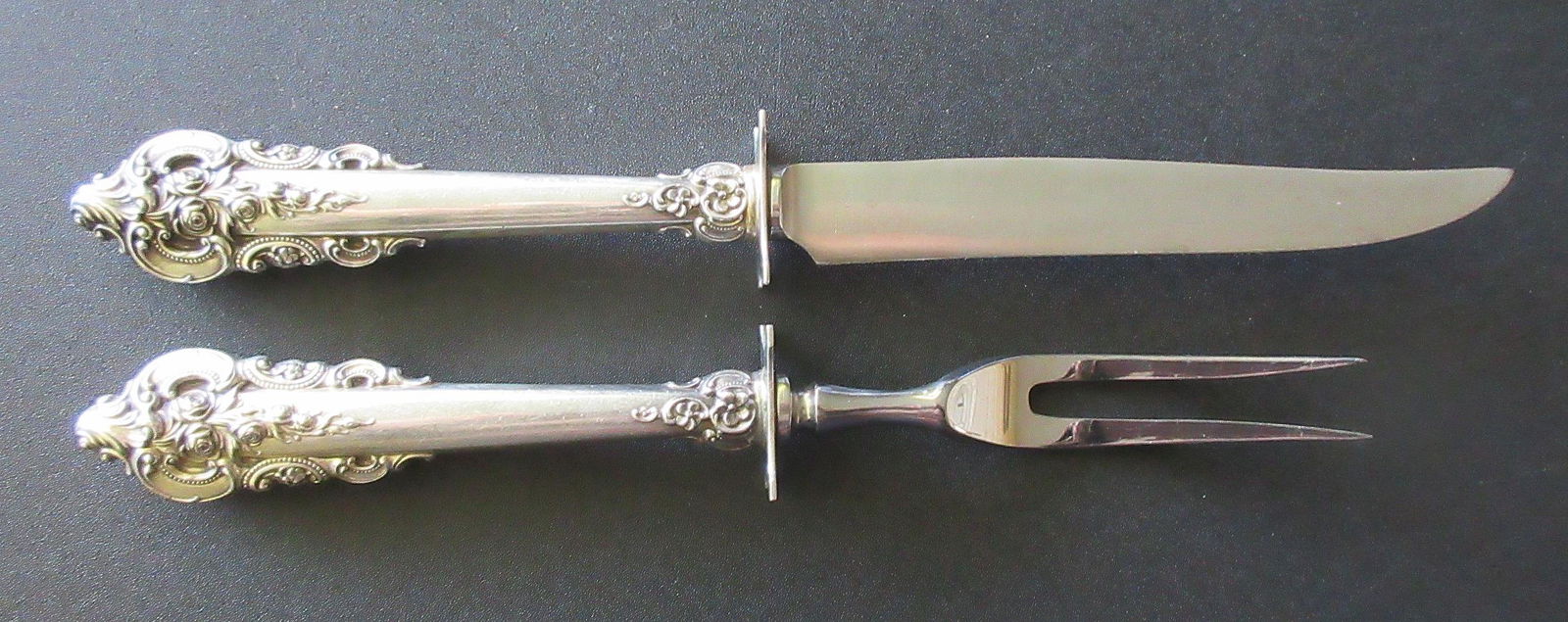 Elegant Vintage Grande Baroque Sterling Silver Carving Set (1 of 3)