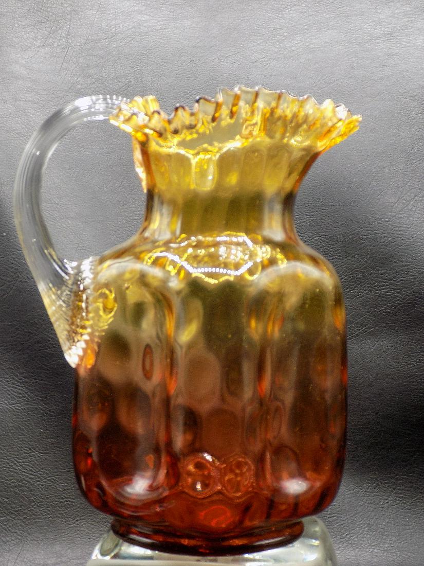 Exceptional Victorian Amberina Art Glass Water Pitcher (1 of 8)