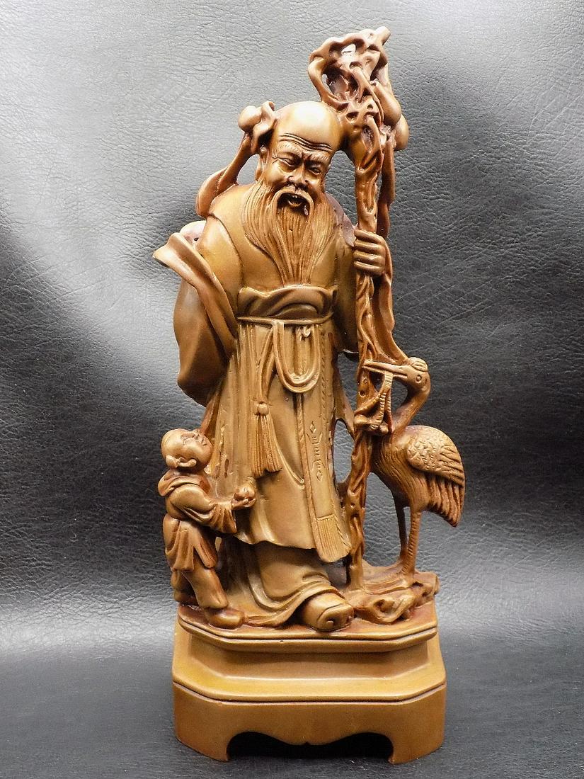Extremely Well Carved Vintage Oriental Figures Statue (1 of 9)
