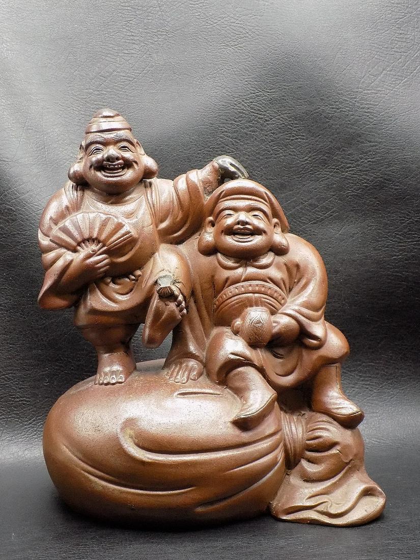 Delightful Oriental Figural Pottery Statue (1 of 6)