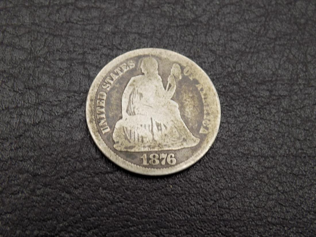 1876 Carson City Liberty Seated Silver Dime (1 of 2)