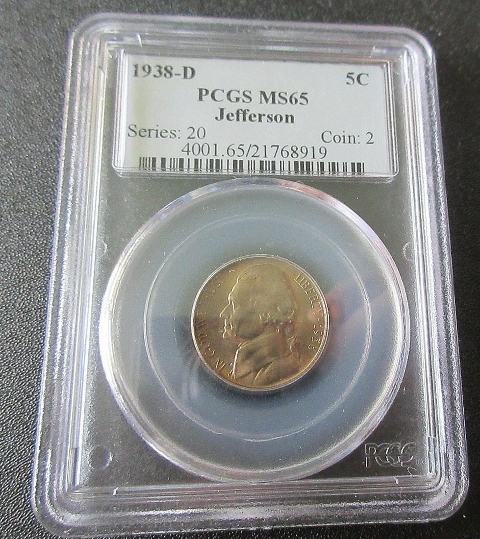 1938-D PCGS Graded MS65 Jefferson Nickel (1 of 2)