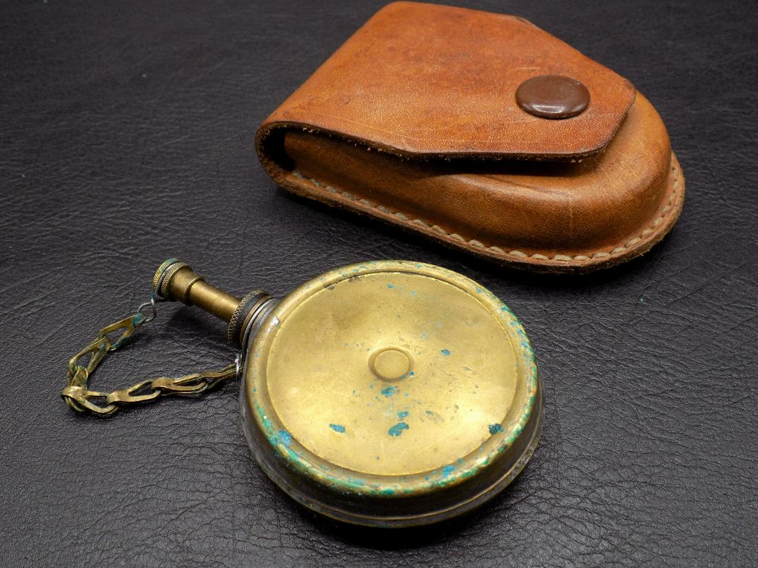 Vintage Small Oil Can with Leather Holder (1 of 10)