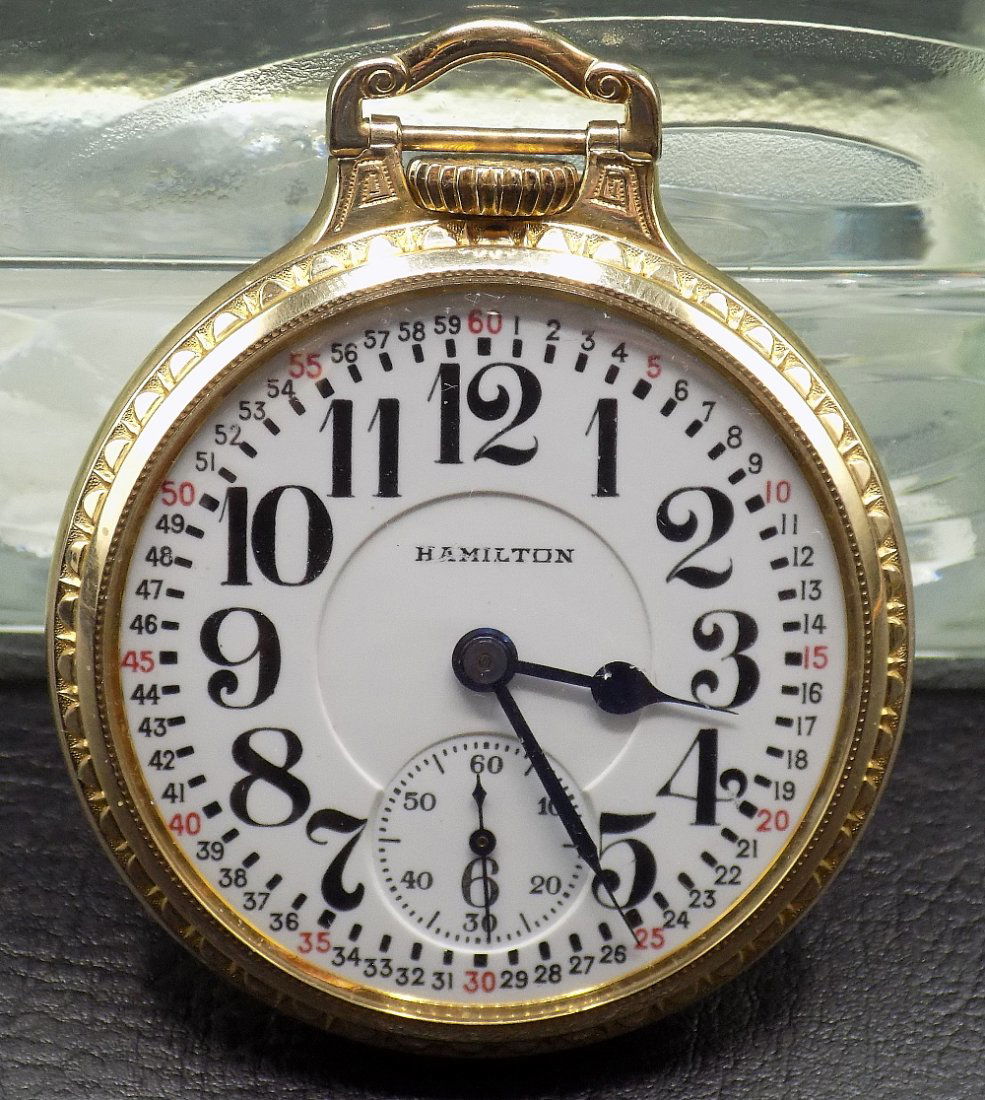 Nice antique Hamilton 992E 21 jewel railroad  pocket watch (1 of 7)
