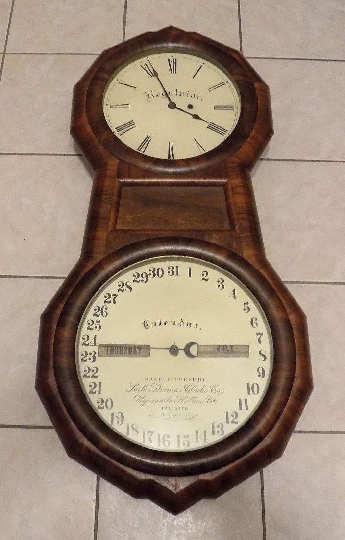Rare large Seth Thomas no 1 double dial peanut clock (1 of 11)