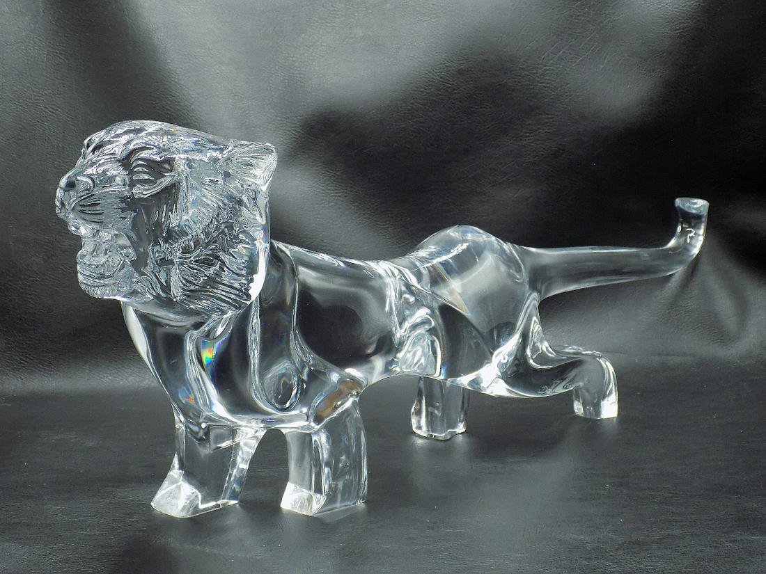 Vintage Majestic Daum France Crystal White Tiger (1 of 7)