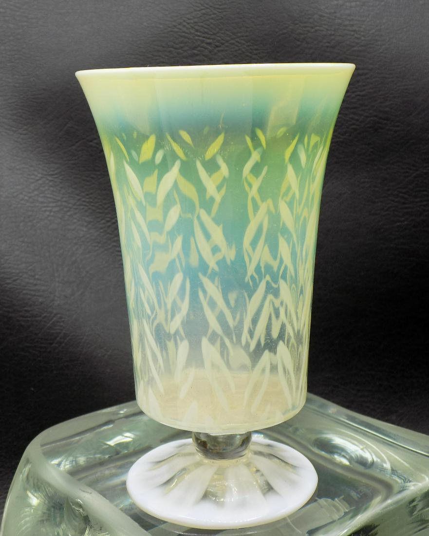 Splendid vintage signed Tiffany pastel art glass sherbet (1 of 7)
