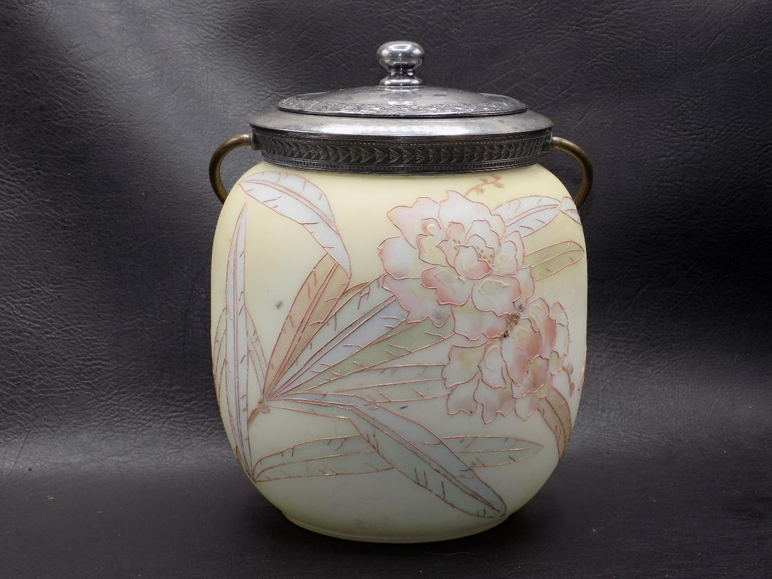 Beautiful vintage Mt. Washington Pairpoint Crown Milano Biscuit Jar (1 of 12)