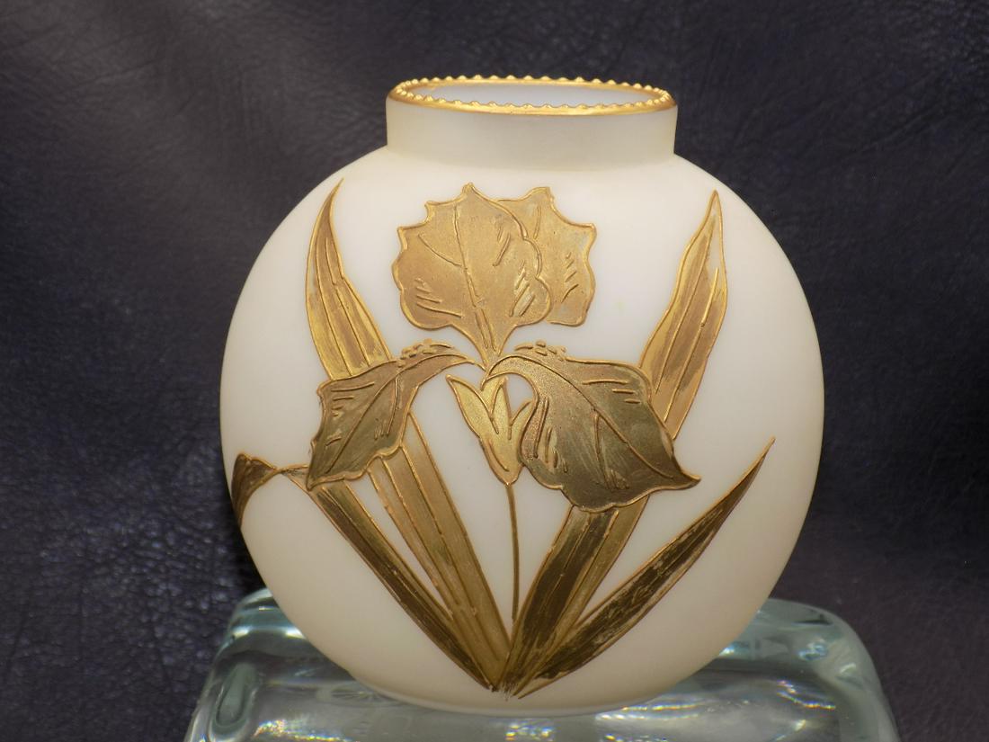 Antique signed Smith Bros.  decorated vase (1 of 6)
