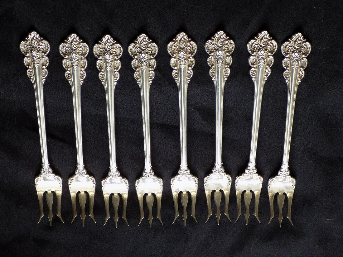 Vintage Frank Whiting Botticelli 8 Sterling Silver Cocktail or Olive Forks (1 of 5)